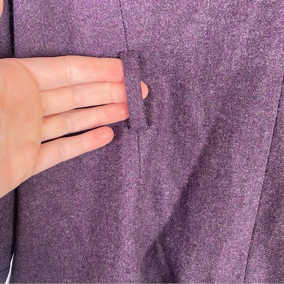 Anthropologie Tabitha Purple Wool Blend Foilage Finder Blazer Jacket - Picture 7 of 8